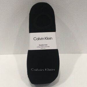 Calvin Klein Men's Black Sneaker Liner Socks NEW